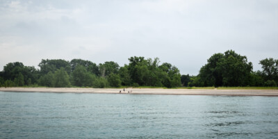 Lake Huron shoreline from the water