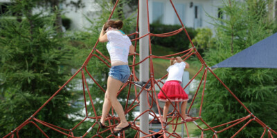 kids playing at a park in Grand Bend
