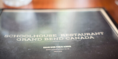 schoolhouse restaurant menu cover
