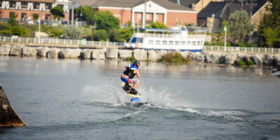 Wake boarding at Border Pass Sarnia