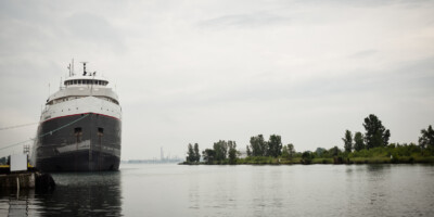 freight boat docked in Sarnia