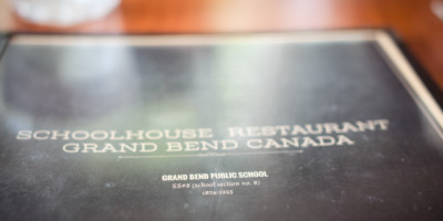 schoolhouse restaurant menu cover