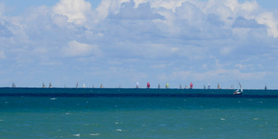 Sail boats on Lake Huron
