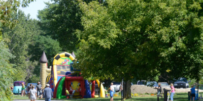 bouncy castles at Canatara Park Sarnia