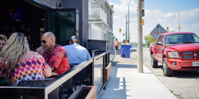 people sitting at the patio at Bad Dog, Sarnia